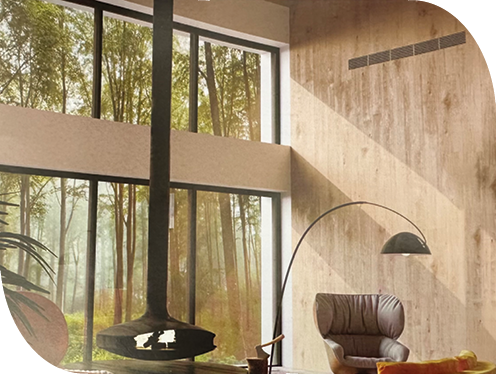 Bild von einem gemütlichen modernen Wohnzimmer